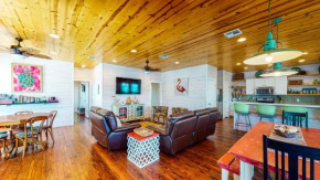 OV2 House on Stilts with Beachy Decor, Near Beach, Balcony Overlooking Private Pond, Shared Pool